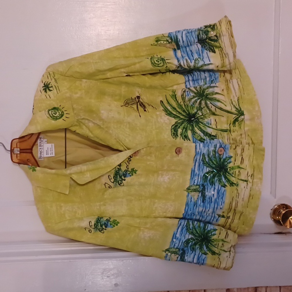 Nancy Bolen City jacket 100 percent silk polyester lining i…